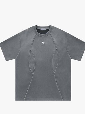 Aelfric Eden Oversized T-Shirt Reflective Strip Suede Tee|Rivet Star Detailing